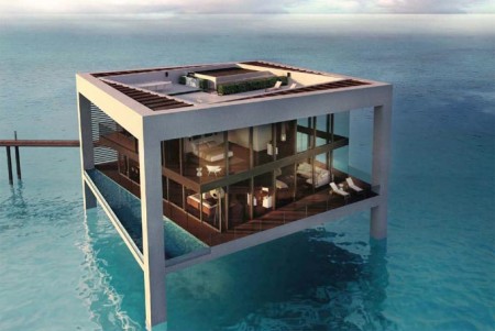 maison loft construite sur l'eau