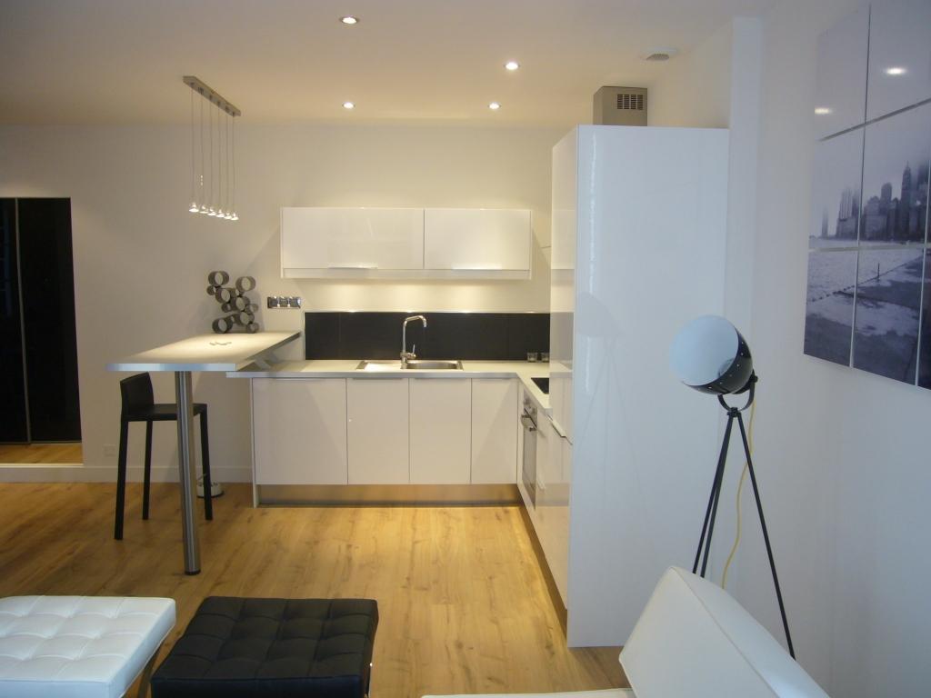 Cuisine américaine dans un t2 moderne rénové par un architecte ...