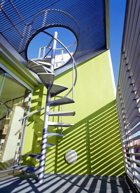 Escalier extérieur de la Casa Hevia